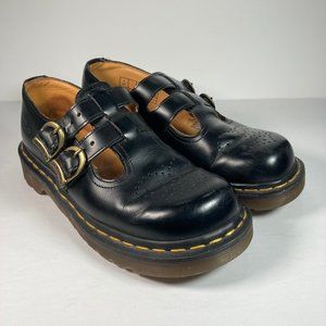 Dr. Martens Mary Janes Black Smooth Leather Shoes  US 7 / EU 38
